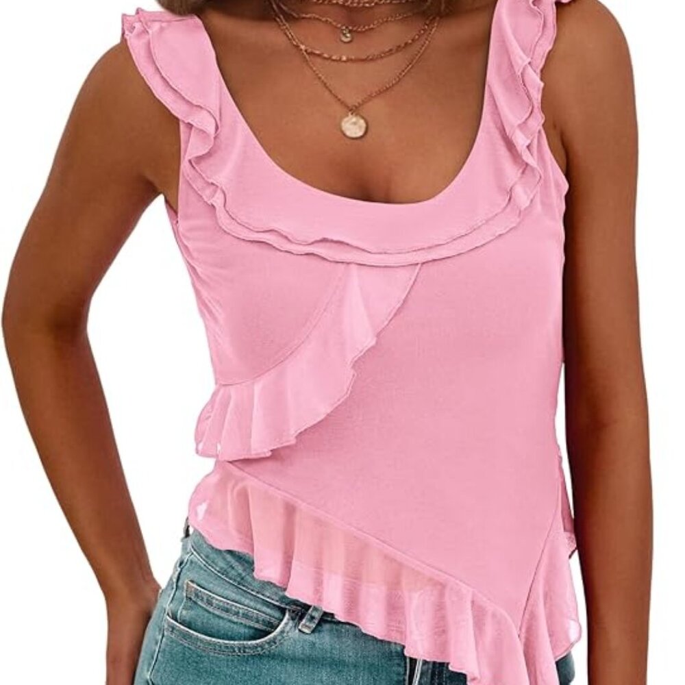 prettygarden women’s y2k going out crop top in pink